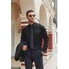 imageCOOFANDY Mens Stretch Dress Shirts Long Sleeve Button Down Shirt Regular Fit Formal Business ShirtsBlackpolka Dots