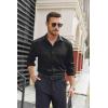 imageCOOFANDY Mens Stretch Dress Shirts Long Sleeve Button Down Shirt Regular Fit Formal Business ShirtsBlackpolka Dots