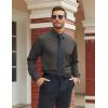 imageCOOFANDY Mens Stretch Dress Shirts Long Sleeve Button Down Shirt Regular Fit Formal Business ShirtsDark Grey