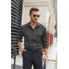 imageCOOFANDY Mens Stretch Dress Shirts Long Sleeve Button Down Shirt Regular Fit Formal Business ShirtsDark Grey