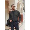 imageCOOFANDY Mens Stretch Dress Shirts Long Sleeve Button Down Shirt Regular Fit Formal Business ShirtsDark Grey