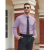 imageCOOFANDY Mens Stretch Dress Shirts Long Sleeve Button Down Shirt Regular Fit Formal Business ShirtsLavender