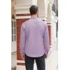 imageCOOFANDY Mens Stretch Dress Shirts Long Sleeve Button Down Shirt Regular Fit Formal Business ShirtsLavender
