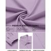 imageCOOFANDY Mens Stretch Dress Shirts Long Sleeve Button Down Shirt Regular Fit Formal Business ShirtsLavender