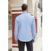 imageCOOFANDY Mens Stretch Dress Shirts Long Sleeve Button Down Shirt Regular Fit Formal Business ShirtsLight Blue