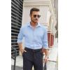 imageCOOFANDY Mens Stretch Dress Shirts Long Sleeve Button Down Shirt Regular Fit Formal Business ShirtsLight Blue