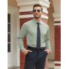 imageCOOFANDY Mens Stretch Dress Shirts Long Sleeve Button Down Shirt Regular Fit Formal Business ShirtsLight Green