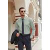imageCOOFANDY Mens Stretch Dress Shirts Long Sleeve Button Down Shirt Regular Fit Formal Business ShirtsLight Green