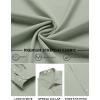 imageCOOFANDY Mens Stretch Dress Shirts Long Sleeve Button Down Shirt Regular Fit Formal Business ShirtsLight Green