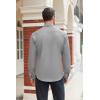 imageCOOFANDY Mens Stretch Dress Shirts Long Sleeve Button Down Shirt Regular Fit Formal Business ShirtsLight Grey