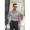 imageCOOFANDY Mens Stretch Dress Shirts Long Sleeve Button Down Shirt Regular Fit Formal Business ShirtsLight Grey