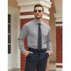 imageCOOFANDY Mens Stretch Dress Shirts Long Sleeve Button Down Shirt Regular Fit Formal Business ShirtsLight Grey