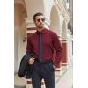 imageCOOFANDY Mens Stretch Dress Shirts Long Sleeve Button Down Shirt Regular Fit Formal Business ShirtsMaroon