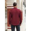 imageCOOFANDY Mens Stretch Dress Shirts Long Sleeve Button Down Shirt Regular Fit Formal Business ShirtsMaroon