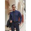 imageCOOFANDY Mens Stretch Dress Shirts Long Sleeve Button Down Shirt Regular Fit Formal Business ShirtsMidnight Blue