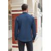 imageCOOFANDY Mens Stretch Dress Shirts Long Sleeve Button Down Shirt Regular Fit Formal Business ShirtsNavy