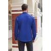 imageCOOFANDY Mens Stretch Dress Shirts Long Sleeve Button Down Shirt Regular Fit Formal Business ShirtsRoyal Azure Blue