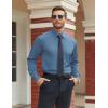 imageCOOFANDY Mens Stretch Dress Shirts Long Sleeve Button Down Shirt Regular Fit Formal Business ShirtsSteel Blue