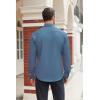 imageCOOFANDY Mens Stretch Dress Shirts Long Sleeve Button Down Shirt Regular Fit Formal Business ShirtsSteel Blue
