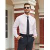 imageCOOFANDY Mens Stretch Dress Shirts Long Sleeve Button Down Shirt Regular Fit Formal Business ShirtsWhitegeometric Patterns