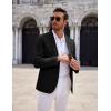 imageCOOFANDY Mens Casual Knit Blazer Two Button Lightweight Sport Coats Suit JacketBlack