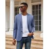 imageCOOFANDY Mens Casual Knit Blazer Two Button Lightweight Sport Coats Suit JacketBlue