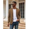 imageCOOFANDY Mens Casual Knit Blazer Two Button Lightweight Sport Coats Suit JacketBrown