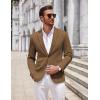 imageCOOFANDY Mens Casual Knit Blazer Two Button Lightweight Sport Coats Suit JacketBrown