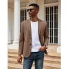 imageCOOFANDY Mens Casual Knit Blazer Two Button Lightweight Sport Coats Suit JacketCoffee