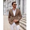 imageCOOFANDY Mens Casual Knit Blazer Two Button Lightweight Sport Coats Suit JacketCoffee