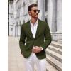 imageCOOFANDY Mens Casual Knit Blazer Two Button Lightweight Sport Coats Suit JacketDark Green