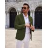 imageCOOFANDY Mens Casual Knit Blazer Two Button Lightweight Sport Coats Suit JacketDark Green