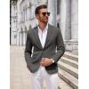 imageCOOFANDY Mens Casual Knit Blazer Two Button Lightweight Sport Coats Suit JacketDark Grey