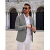 imageCOOFANDY Mens Casual Knit Blazer Two Button Lightweight Sport Coats Suit JacketGrey
