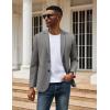 imageCOOFANDY Mens Casual Knit Blazer Two Button Lightweight Sport Coats Suit JacketGrey