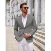 imageCOOFANDY Mens Casual Knit Blazer Two Button Lightweight Sport Coats Suit JacketGrey