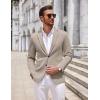 imageCOOFANDY Mens Casual Knit Blazer Two Button Lightweight Sport Coats Suit JacketKhaki Grey