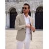 imageCOOFANDY Mens Casual Knit Blazer Two Button Lightweight Sport Coats Suit JacketKhaki Grey
