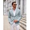 imageCOOFANDY Mens Casual Knit Blazer Two Button Lightweight Sport Coats Suit JacketLight Blue
