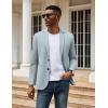 imageCOOFANDY Mens Casual Knit Blazer Two Button Lightweight Sport Coats Suit JacketLight Blue