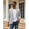 imageCOOFANDY Mens Casual Knit Blazer Two Button Lightweight Sport Coats Suit JacketLight Grey
