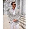 imageCOOFANDY Mens Casual Knit Blazer Two Button Lightweight Sport Coats Suit JacketLight Grey