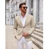 imageCOOFANDY Mens Casual Knit Blazer Two Button Lightweight Sport Coats Suit JacketLight Khaki