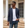 imageCOOFANDY Mens Casual Knit Blazer Two Button Lightweight Sport Coats Suit JacketNavy Blue
