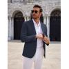 imageCOOFANDY Mens Casual Knit Blazer Two Button Lightweight Sport Coats Suit JacketNavy Blue