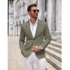 imageCOOFANDY Mens Casual Knit Blazer Two Button Lightweight Sport Coats Suit JacketOlive Green