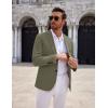 imageCOOFANDY Mens Casual Knit Blazer Two Button Lightweight Sport Coats Suit JacketOlive Green