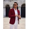 imageCOOFANDY Mens Casual Knit Blazer Two Button Lightweight Sport Coats Suit JacketWine Red