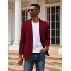 imageCOOFANDY Mens Casual Knit Blazer Two Button Lightweight Sport Coats Suit JacketWine Red