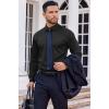 imageCOOFANDY Mens Dress Shirt Long Sleeve Wrinkle Free Formal Shirts Business Casual Button Down ShirtsBlack